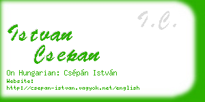 istvan csepan business card