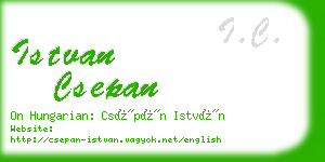 istvan csepan business card